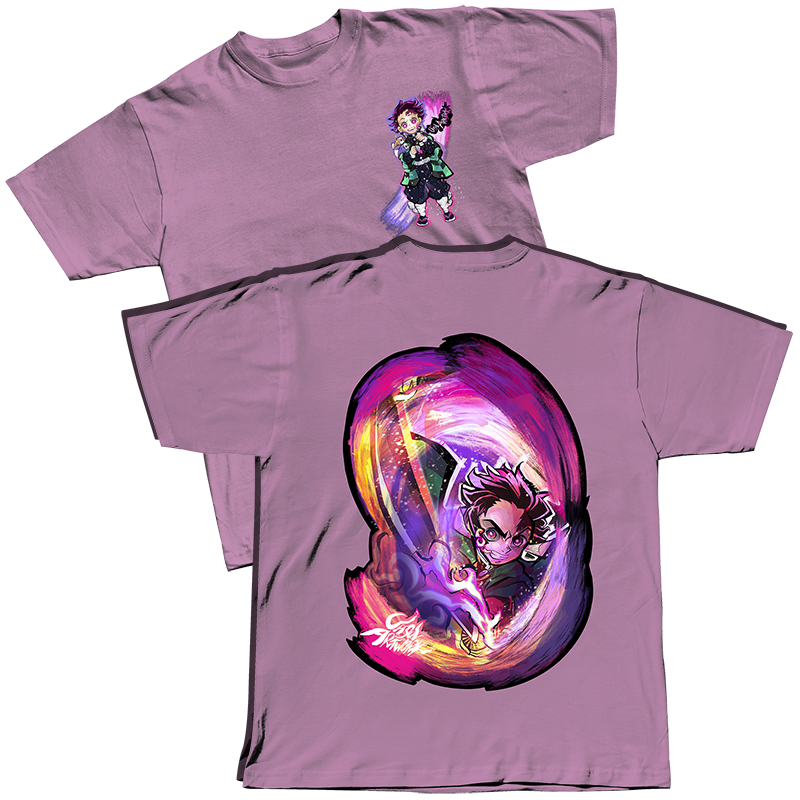 POLERA TANJIRO DISEÑO ESPALDA KIMETSU NO YAIBA